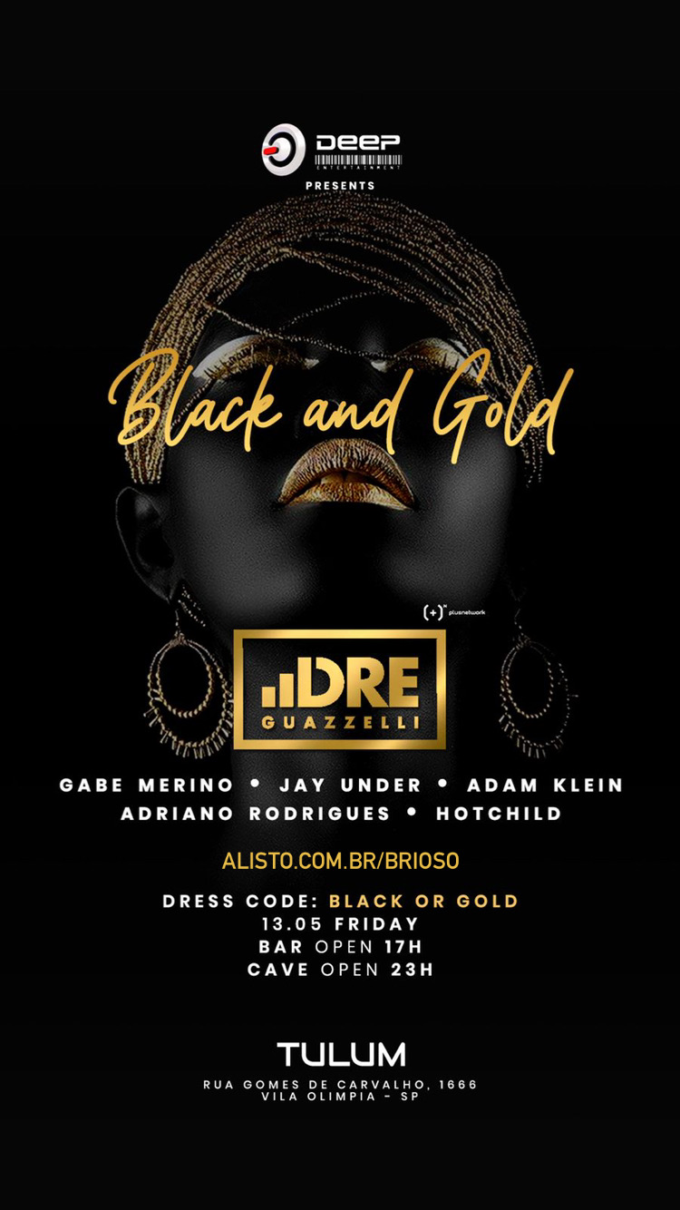 TULUM BAR: Black & Gold | Sexta-Feira
