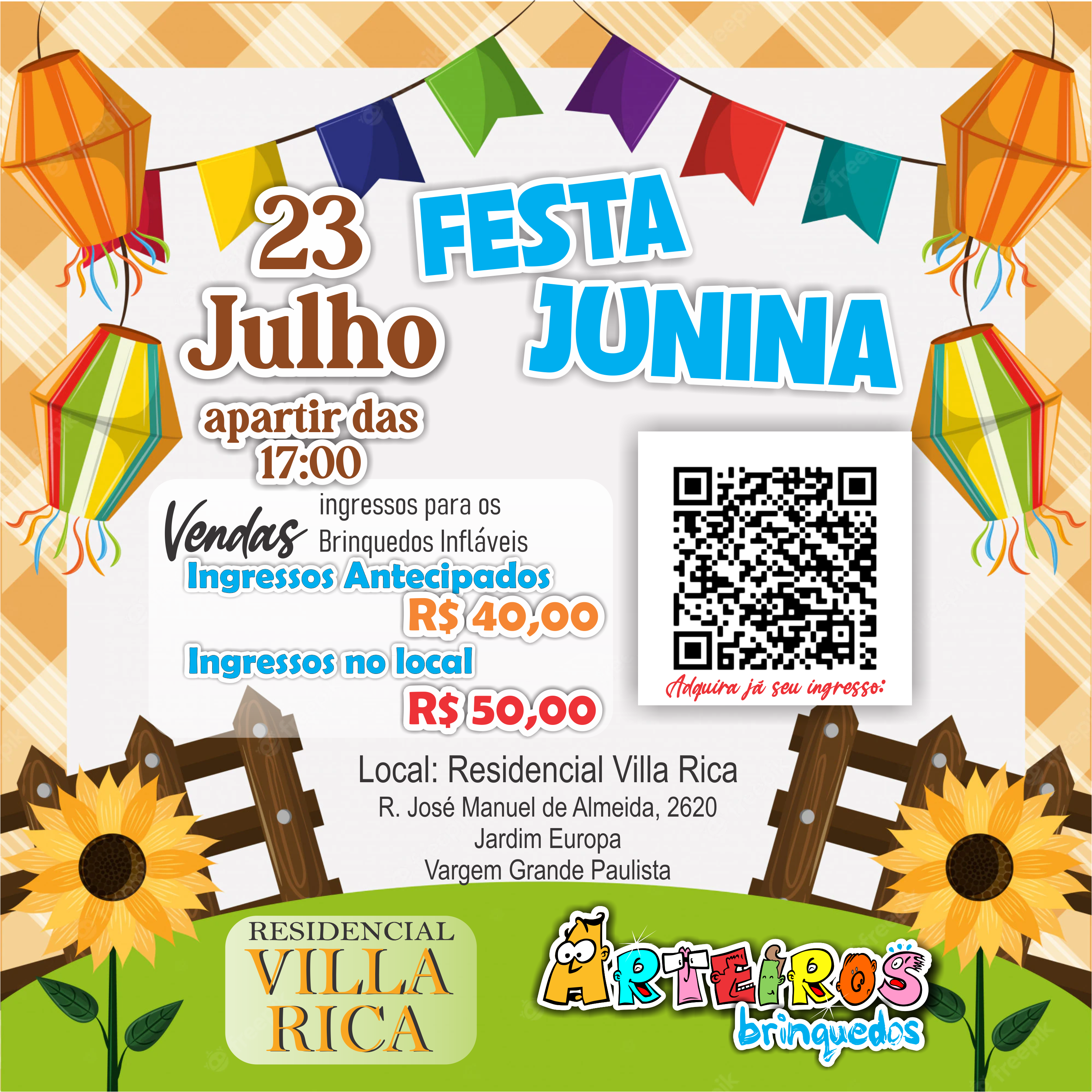 Passaporte Park Inflável - Festa Junina Residencial Villa Rica
