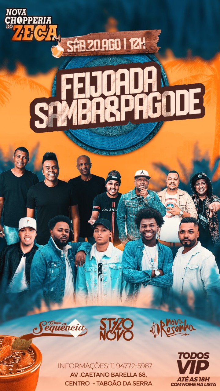 Nova Choperia do Zeca - desativado: Samba/Pagode & Feijoada 20/08