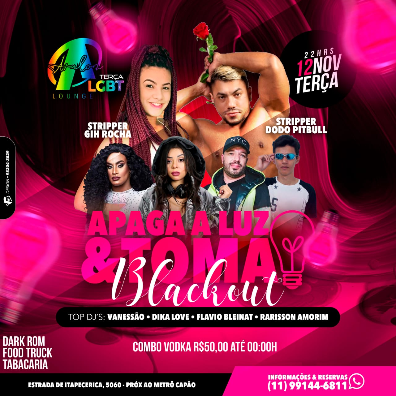 Avalon Lounge: Apaga a Luz e Toma + BLACKOUT - Avalon Lounge