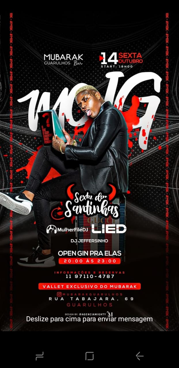 Mubarak Gru: SEXTA DAS SANTINHAS: MC IG