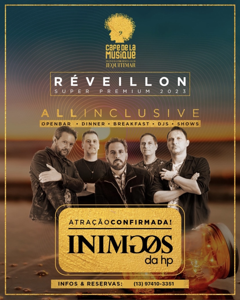 Café de La Musique Jequitimar - Réveillon 2023 OPEN BAR - Inimigos da HP