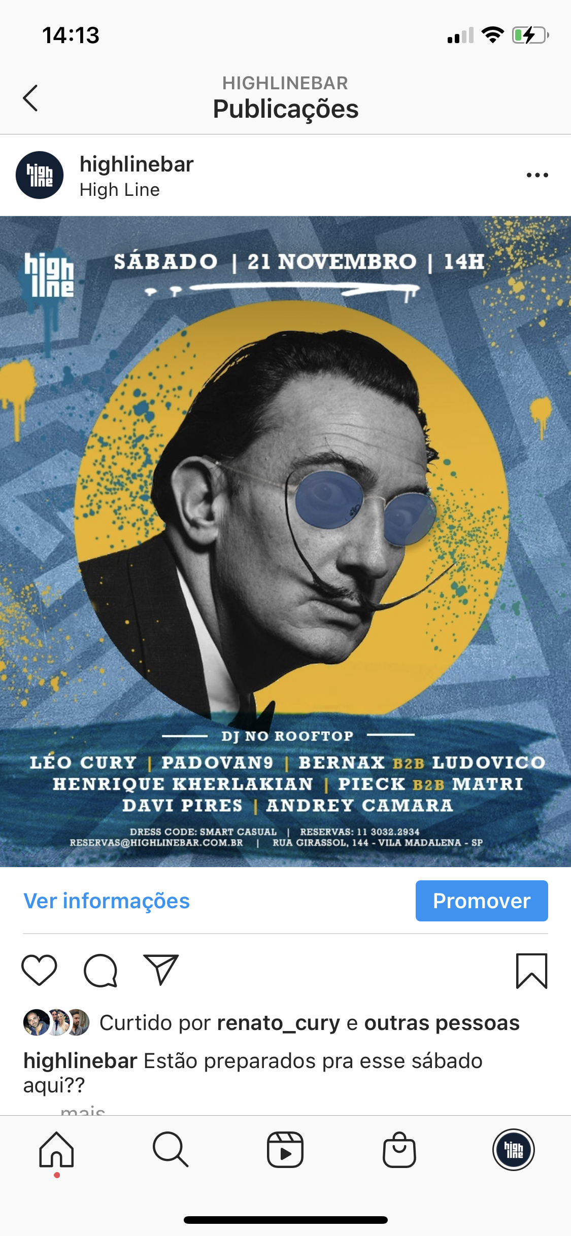 Highline Bar: SABADO HIGH LINE