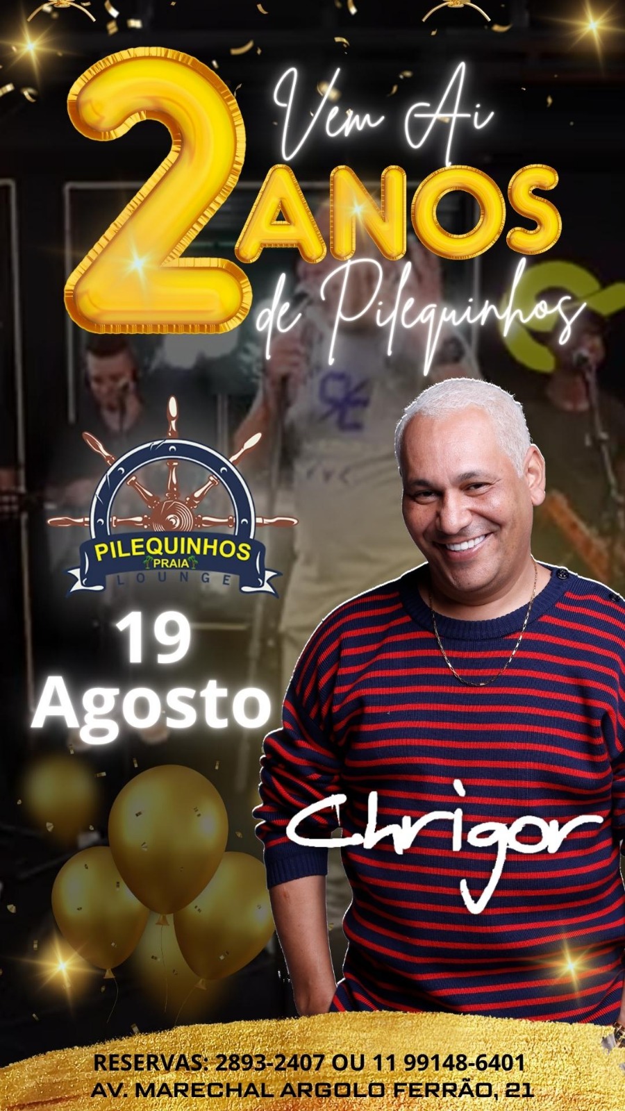Pilequinhos Praia: Sábado 19/08 - Aniversário Pilequinhos Vila Sabrina