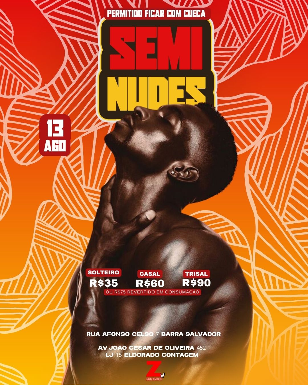 ZOOM GAY BAR SSA: SEMI NUDES-DOMINGO 