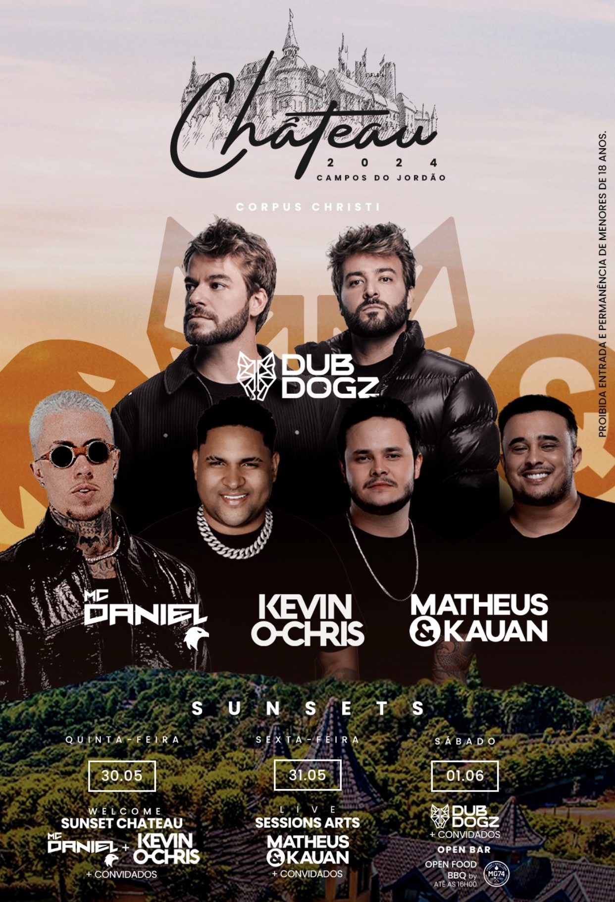 CHATEAU 2024 - Corpus Christi - Campos Jordão - Mc Daniel e Kevin o Chris + Matheus e Kauan + Dubdogz - Cupom desconto: felipekp 🎟️