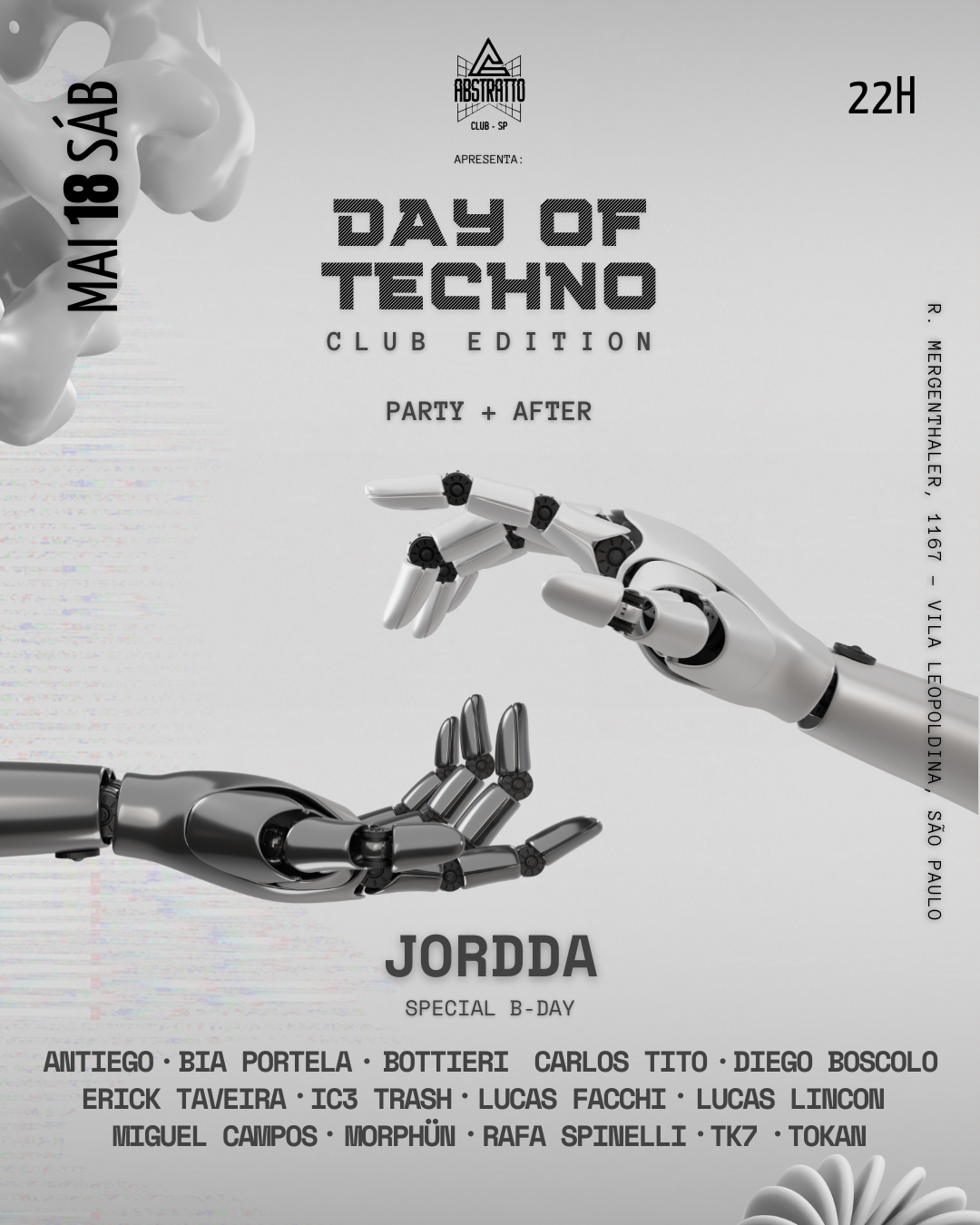 DAY OF TECHNO EDITION CLUB B-DAY JORDDA