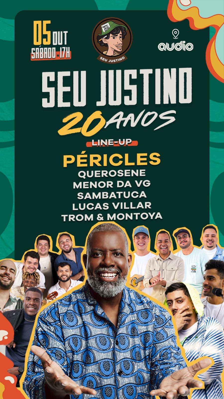 Desconto: 20 anos de SeuJustino c/ Péricles @ Áudio Club