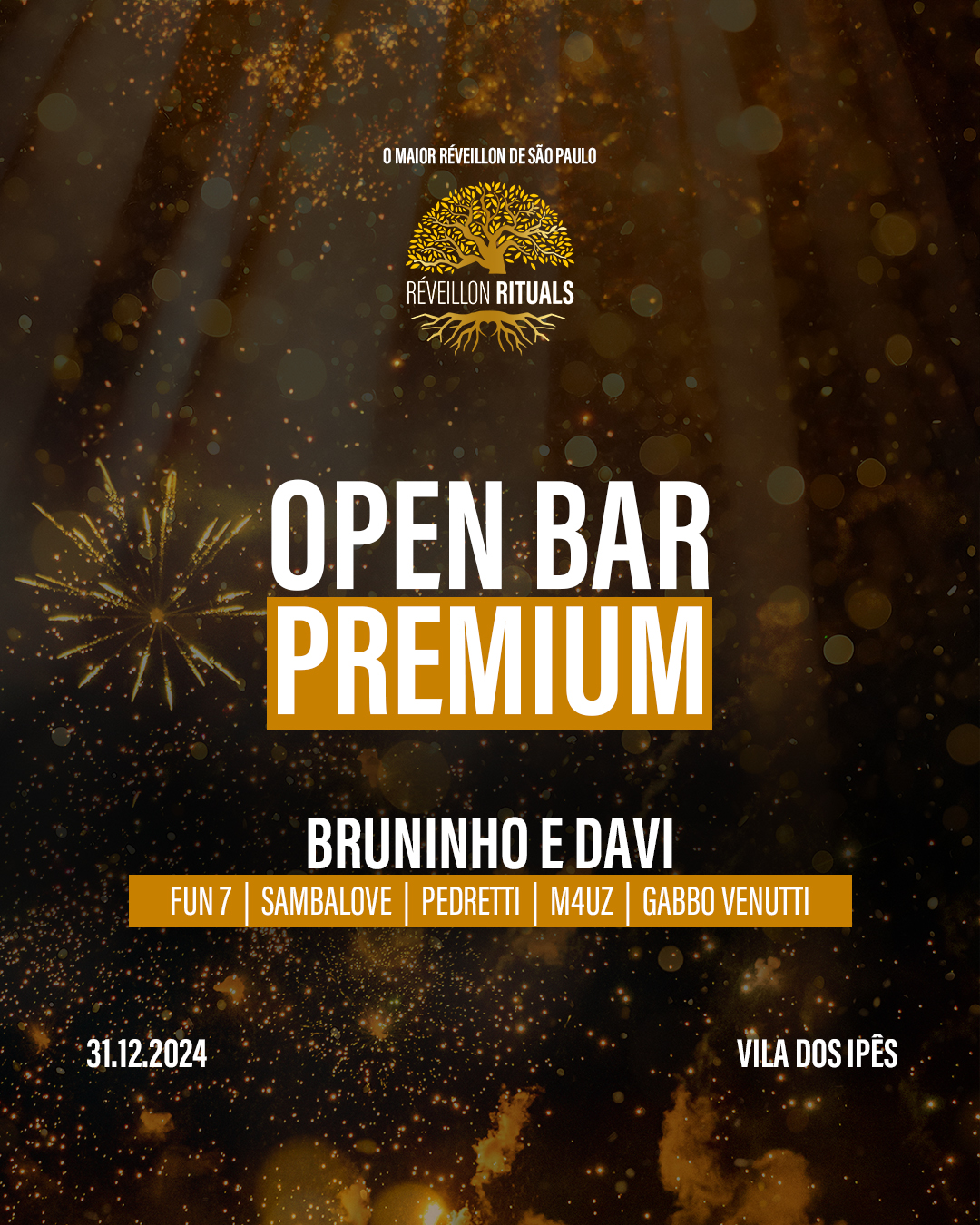 Desconto Rituals Réveillon 2025 c/ Bruninho & Davi - Open Bar