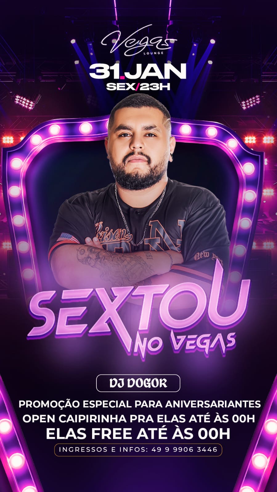 Vegas Lounge Bar: Sextou no Vegas 31/01