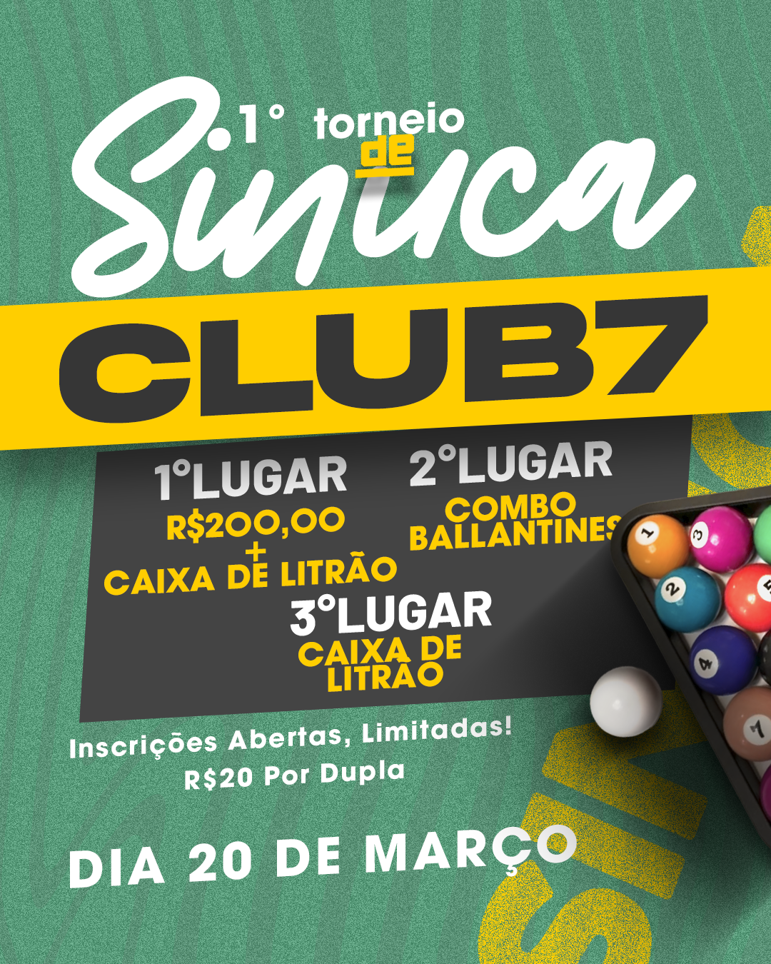 Club 7: 1º Torneio de sinuca do CB7