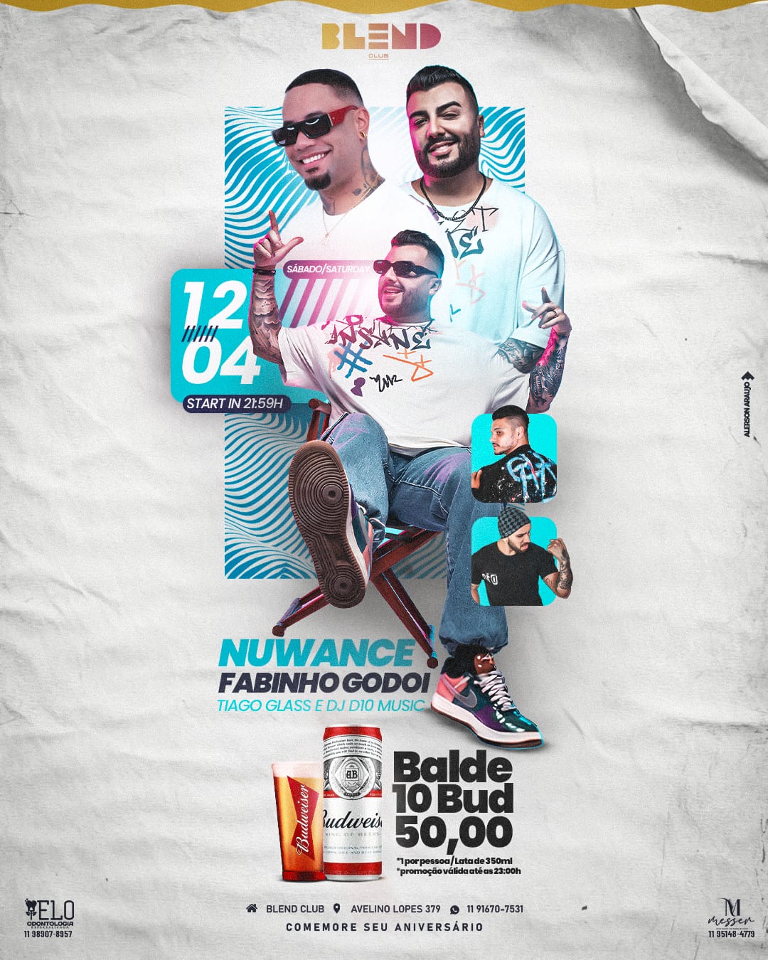 Blend: Saturday is BooP #Balde budweiser R$50,00 (Sab. 12.04.25 as 21:59)