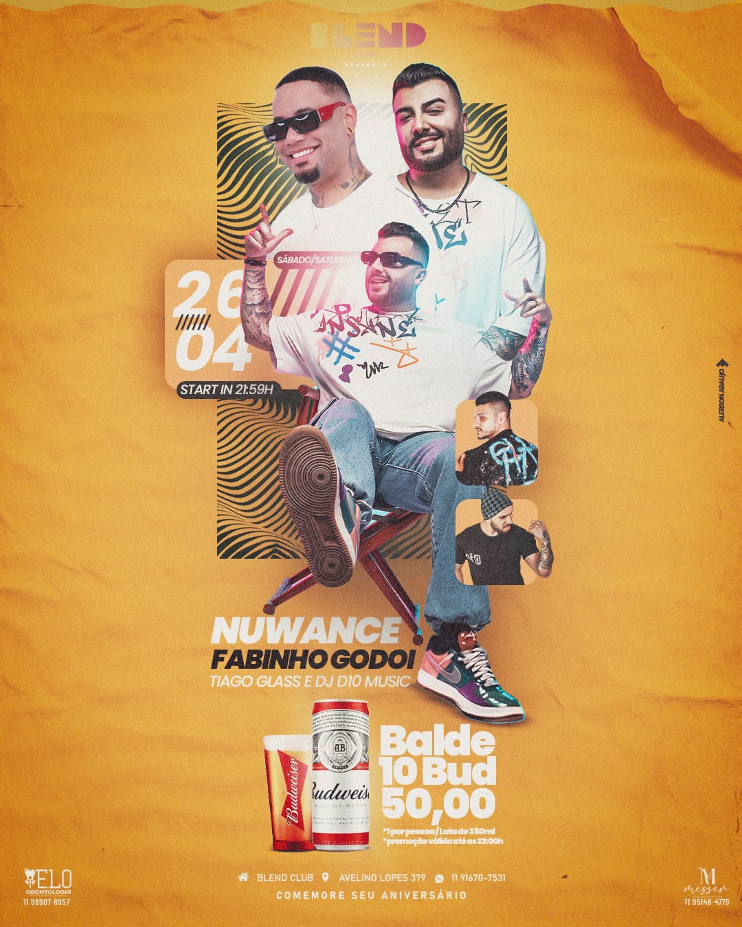 Blend: Saturday is BooP #Balde budweiser R$50,00 (Sab. 26.04.25 as 21:59)