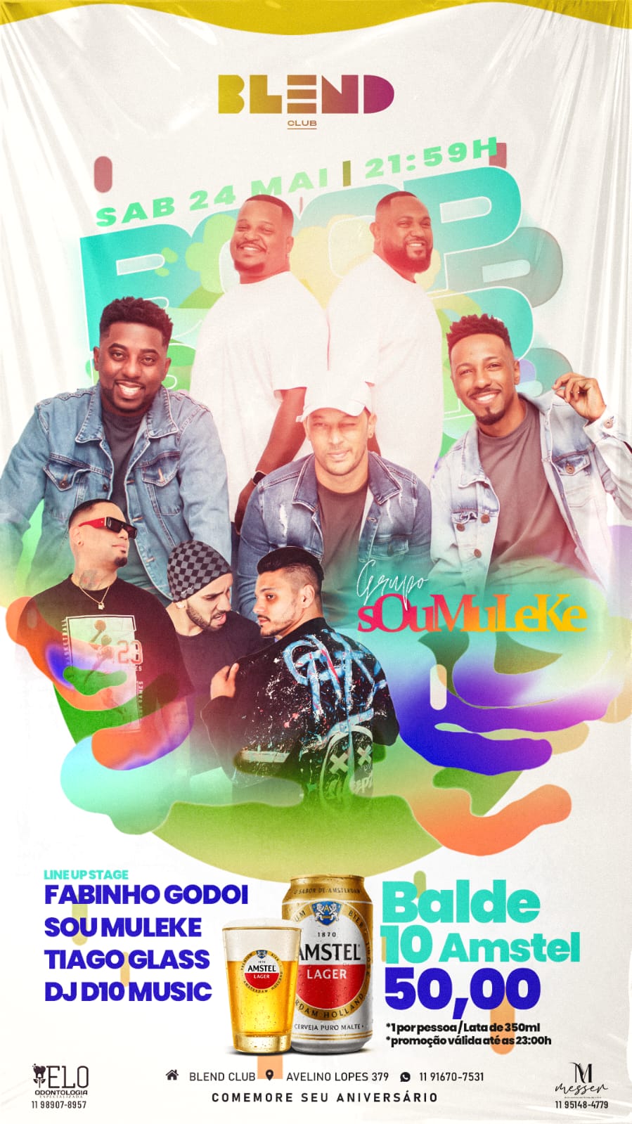 Blend: Saturday is BooP #Balde Amstel R$50,00 (Sab. 24.05.25 as 21:59)