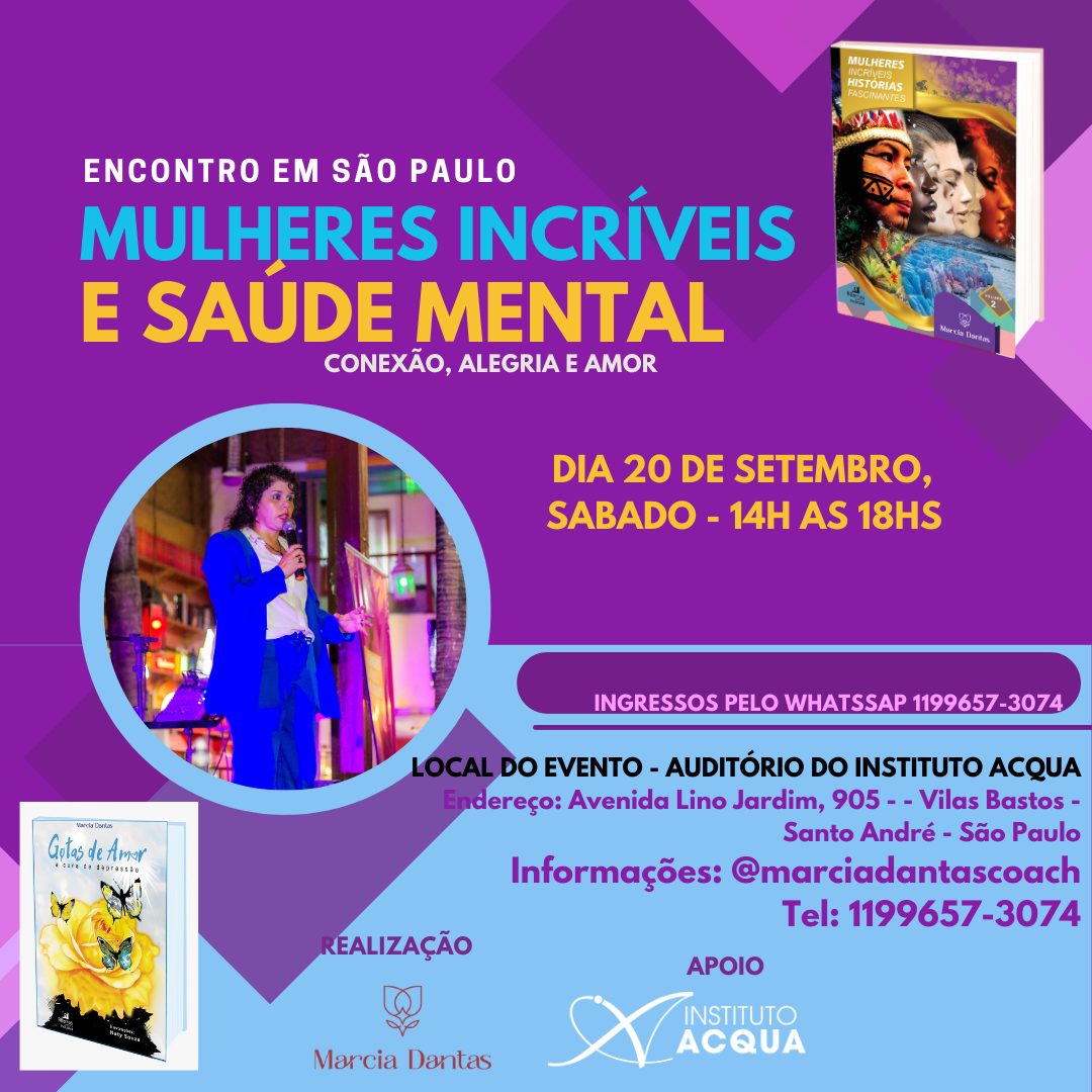 ENCONTRO MULHERES INCRÍVEIS E SAÚDE MENTAL
