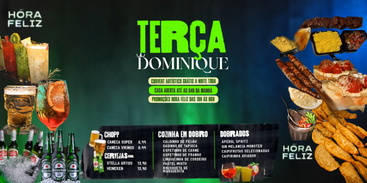 DOMINIQUE BAR: TERÇA 09/12/2025