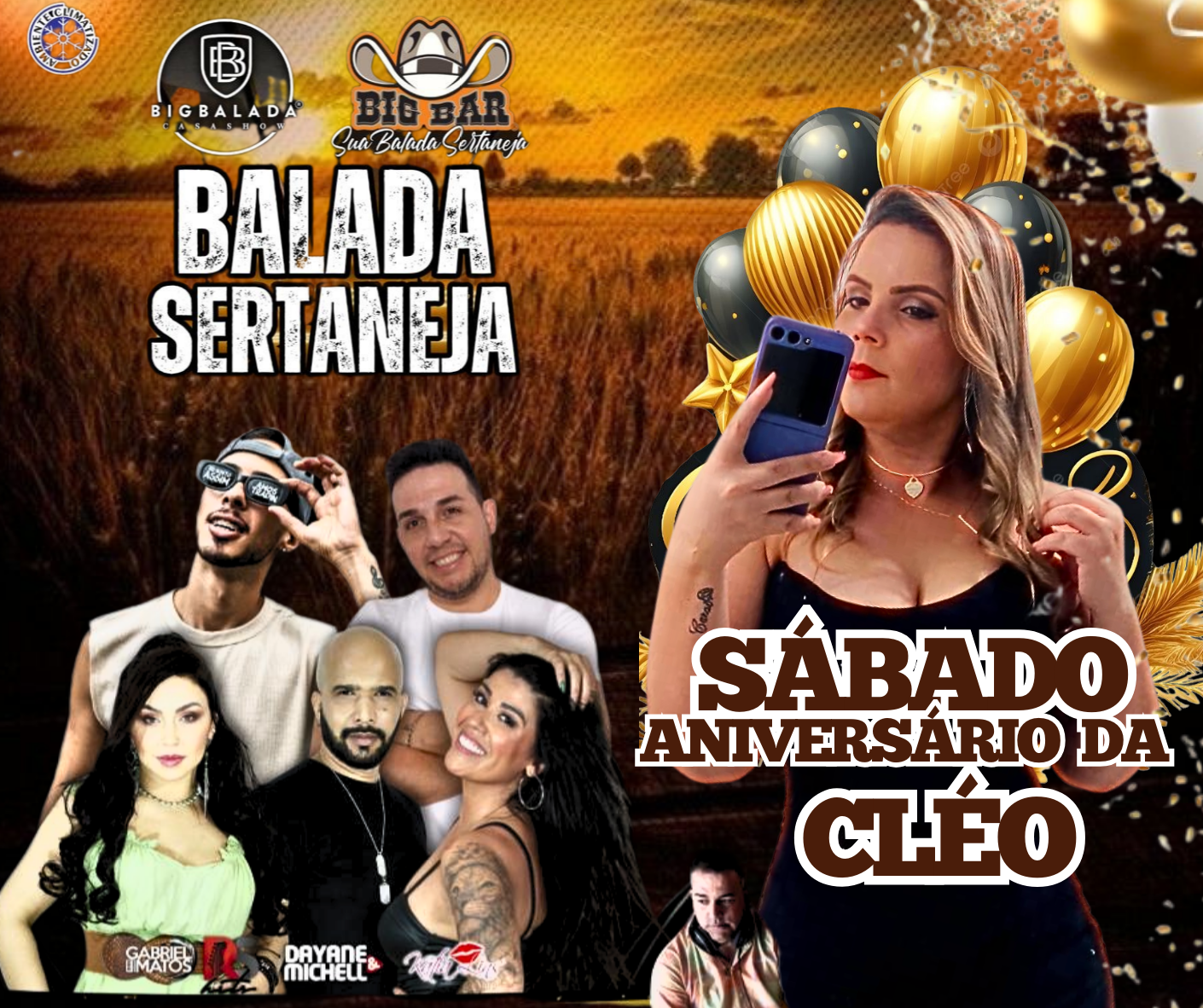 SÁBADO BIG BAR OSASCO ANIVERSÁRIO DA CLÉO