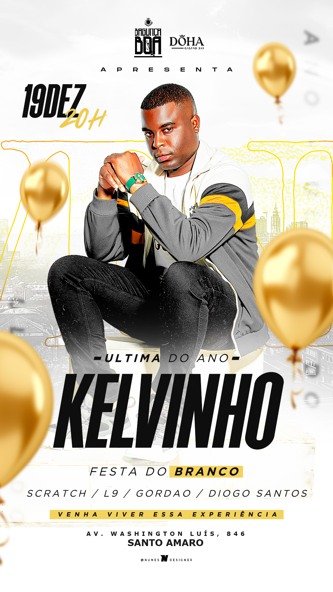 DÖHA GASTROBAR: SEXTA-FEIRA 19/12 MC KELVINHO (FESTA DO BRANCO)