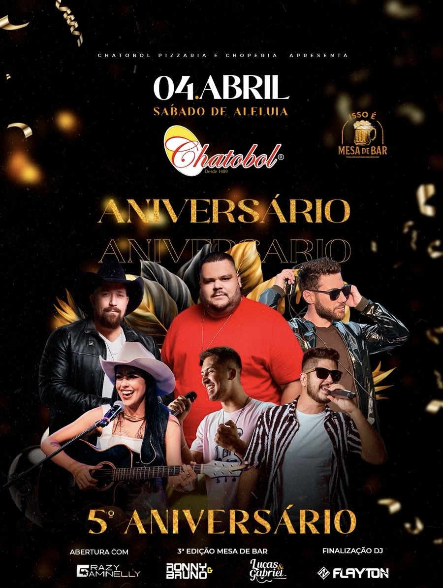 Chatobol: ANIVERSÁRIO DO CHATOBOL
