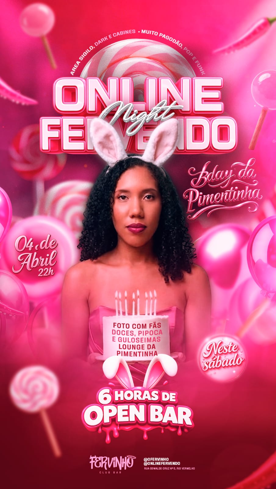 FERVINHO RV: ONLINE FEEVENDO NIGHT - B-day da Pimentinha (6h de open bar)