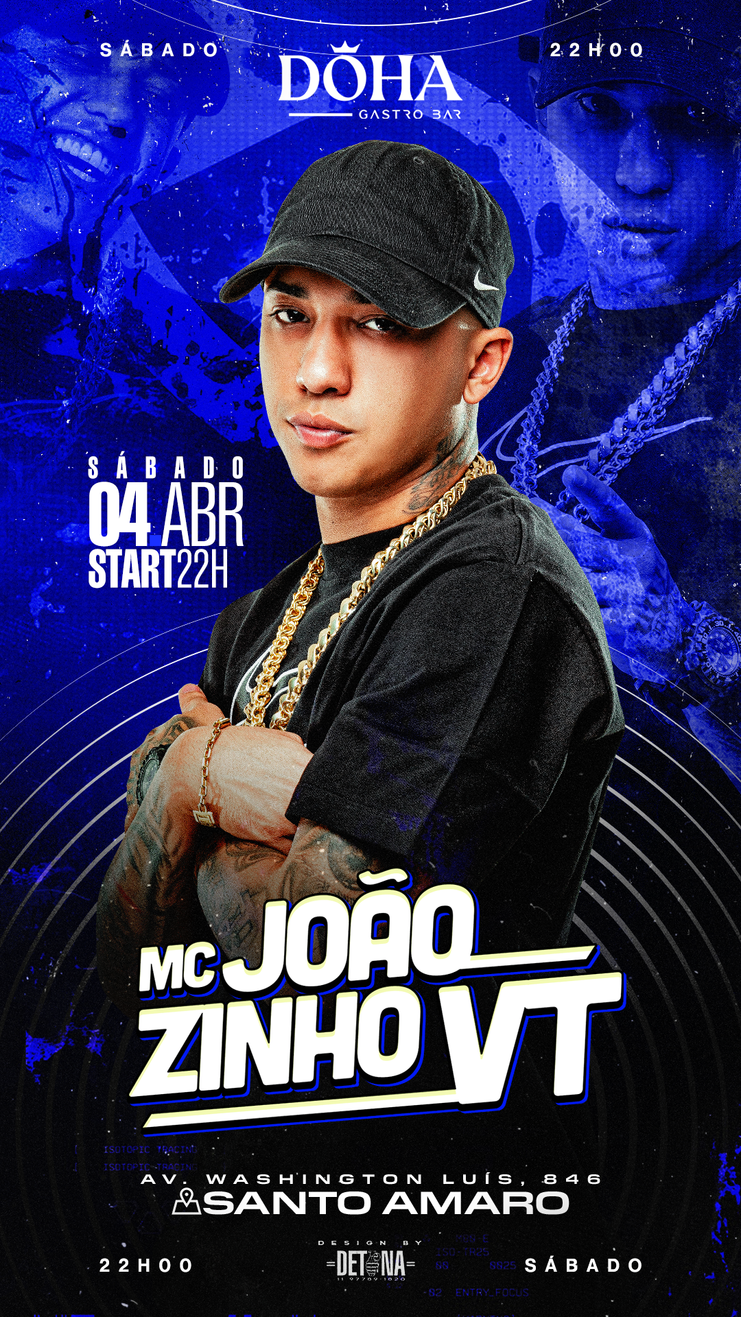 DÖHA GASTROBAR: SÁBADO 04/04 | MC JOÃOZINHO VT