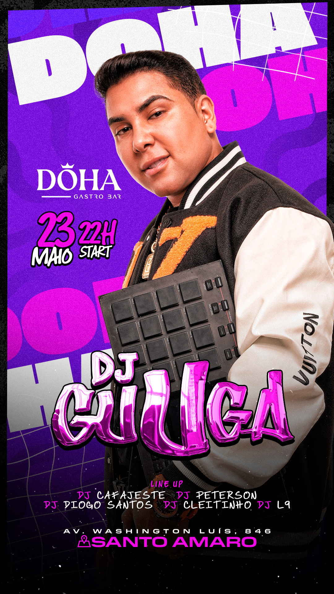 DÖHA GASTROBAR: SÁBADO 23/05 | DJ GUUGA 