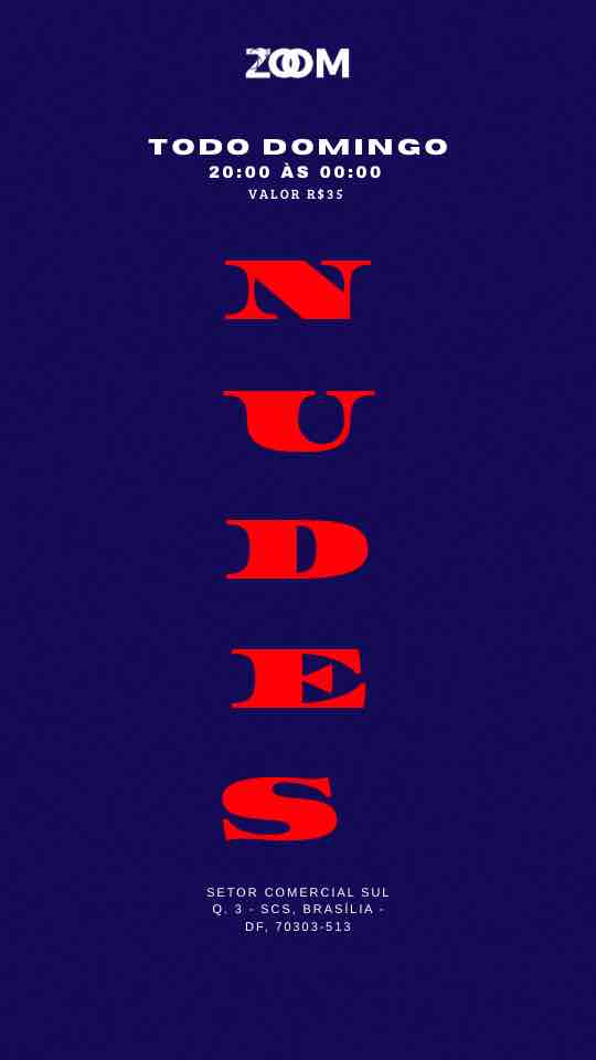 ZOOM BAR BRASÍLIA: DOMINGO NUDES 