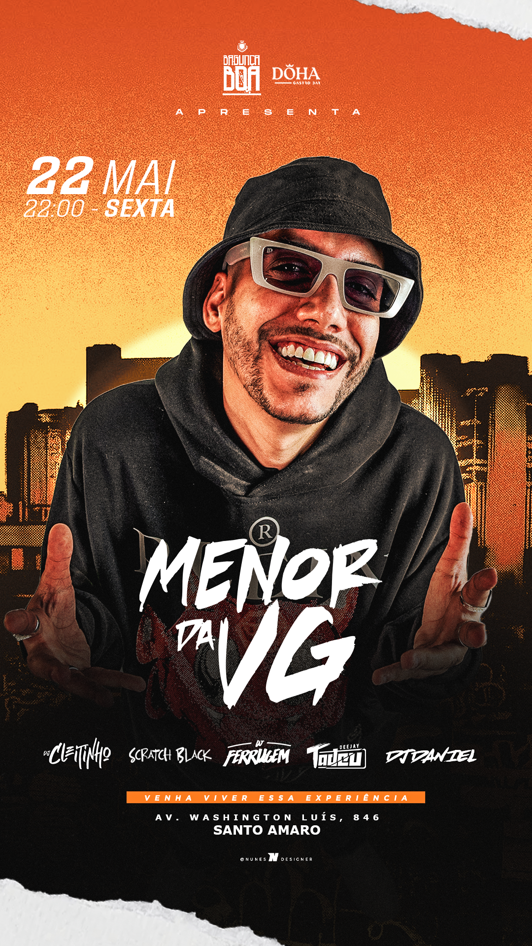 DÖHA GASTROBAR: SEXTA-FEIRA 22/05 | MC MENOR DA VG