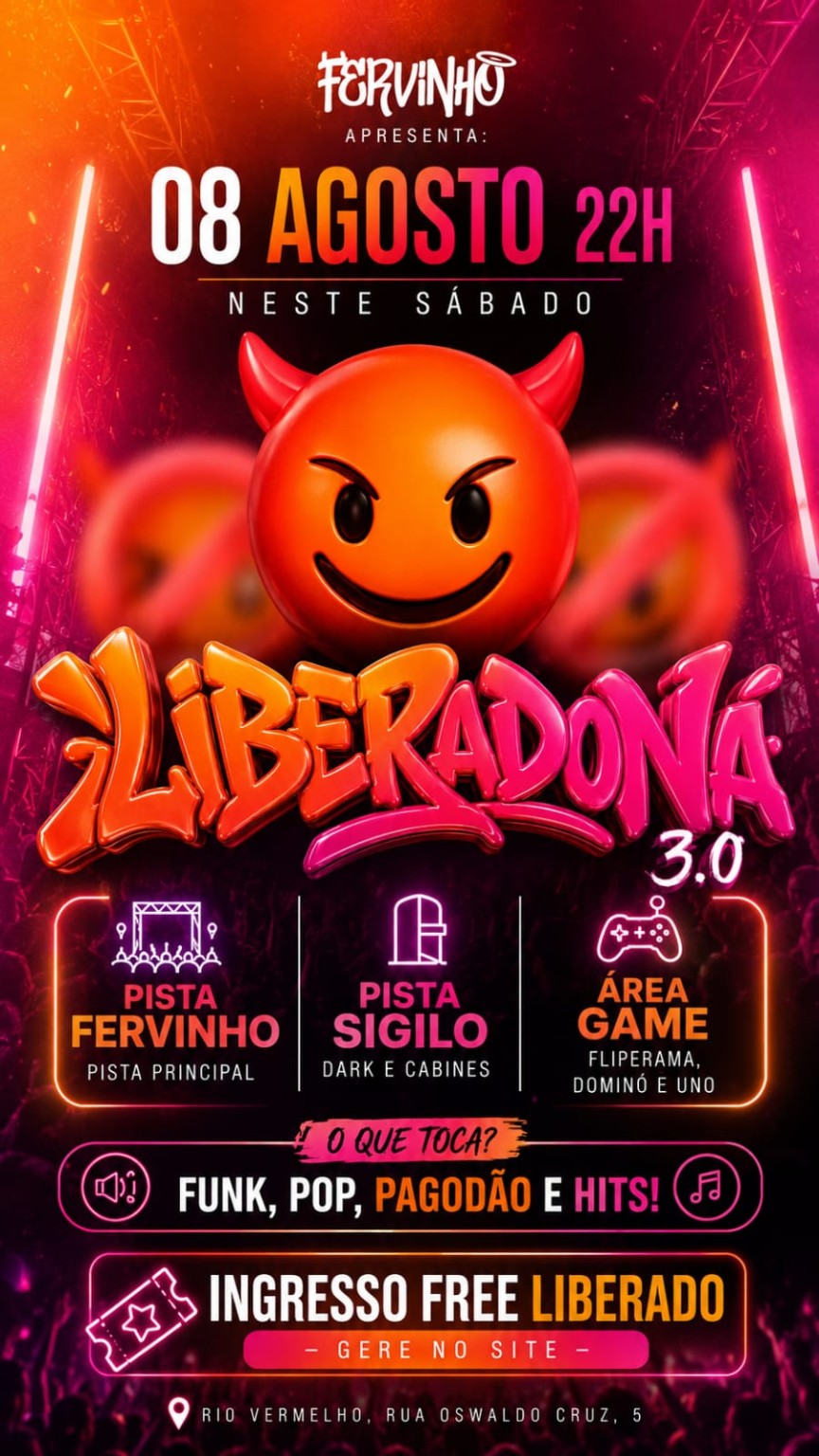 FERVINHO RV: LIBERADONA 3.0 - Neste sábado - Gere aqui seu acesso free
