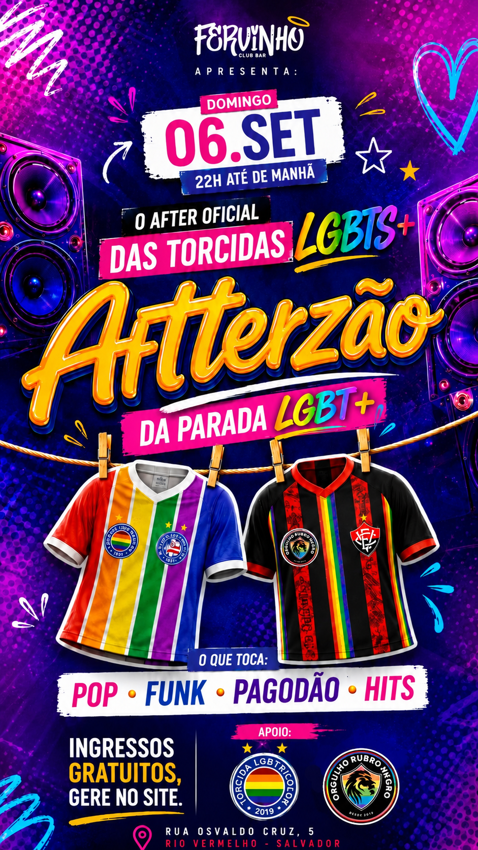 FERVINHO RV: AFTTERZÃO da parada LGBT+ : After das torcidas - Gere aqui seu acesso free