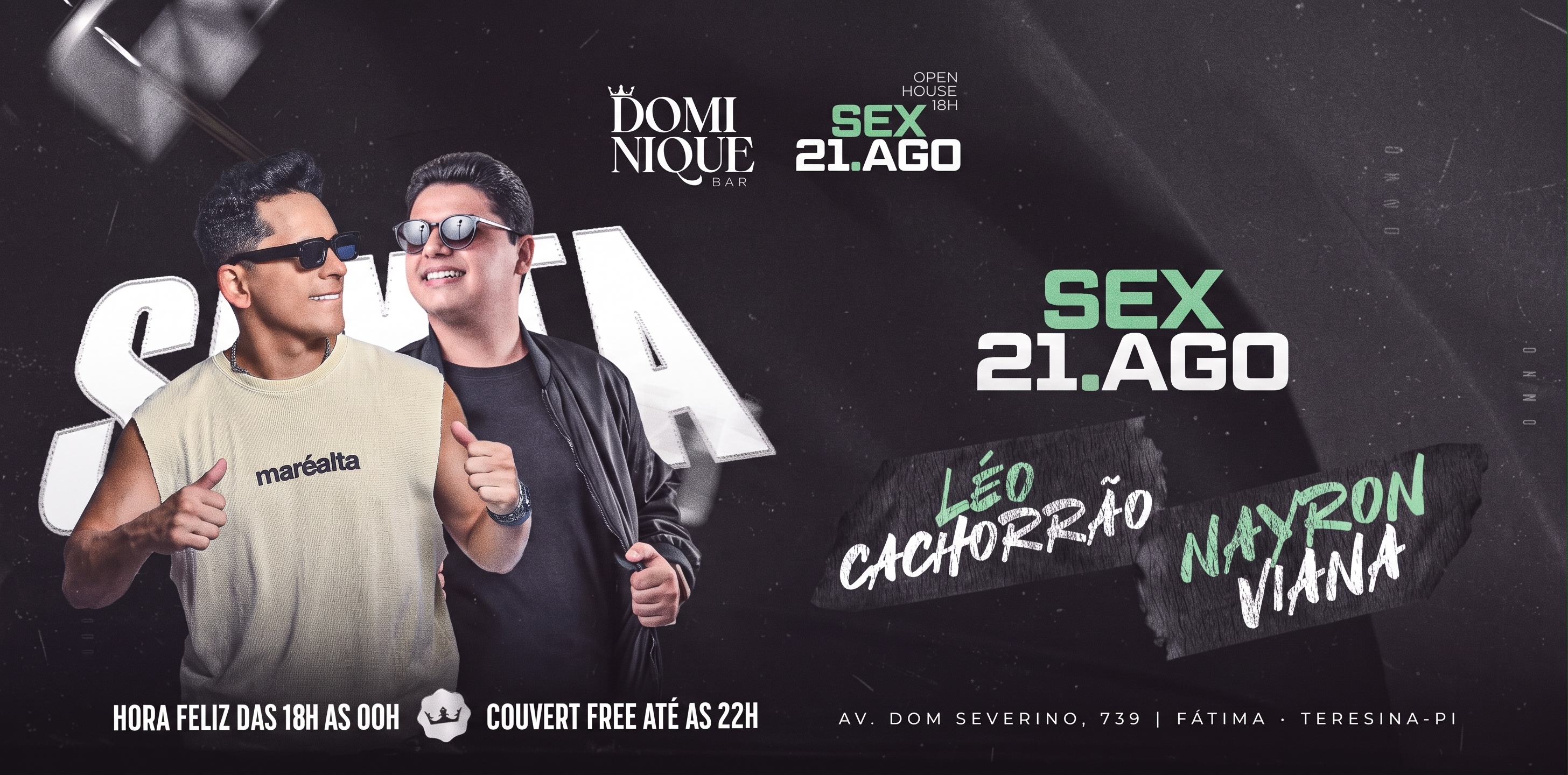 DOMINIQUE BAR: Sexta 21/08/26