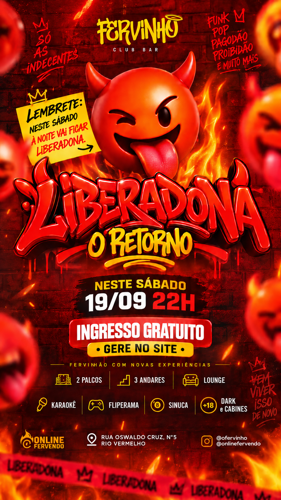 FERVINHO RV: LIBERADONA - o RETORNO / gere seu acesso free com acesso com aos 3 andares