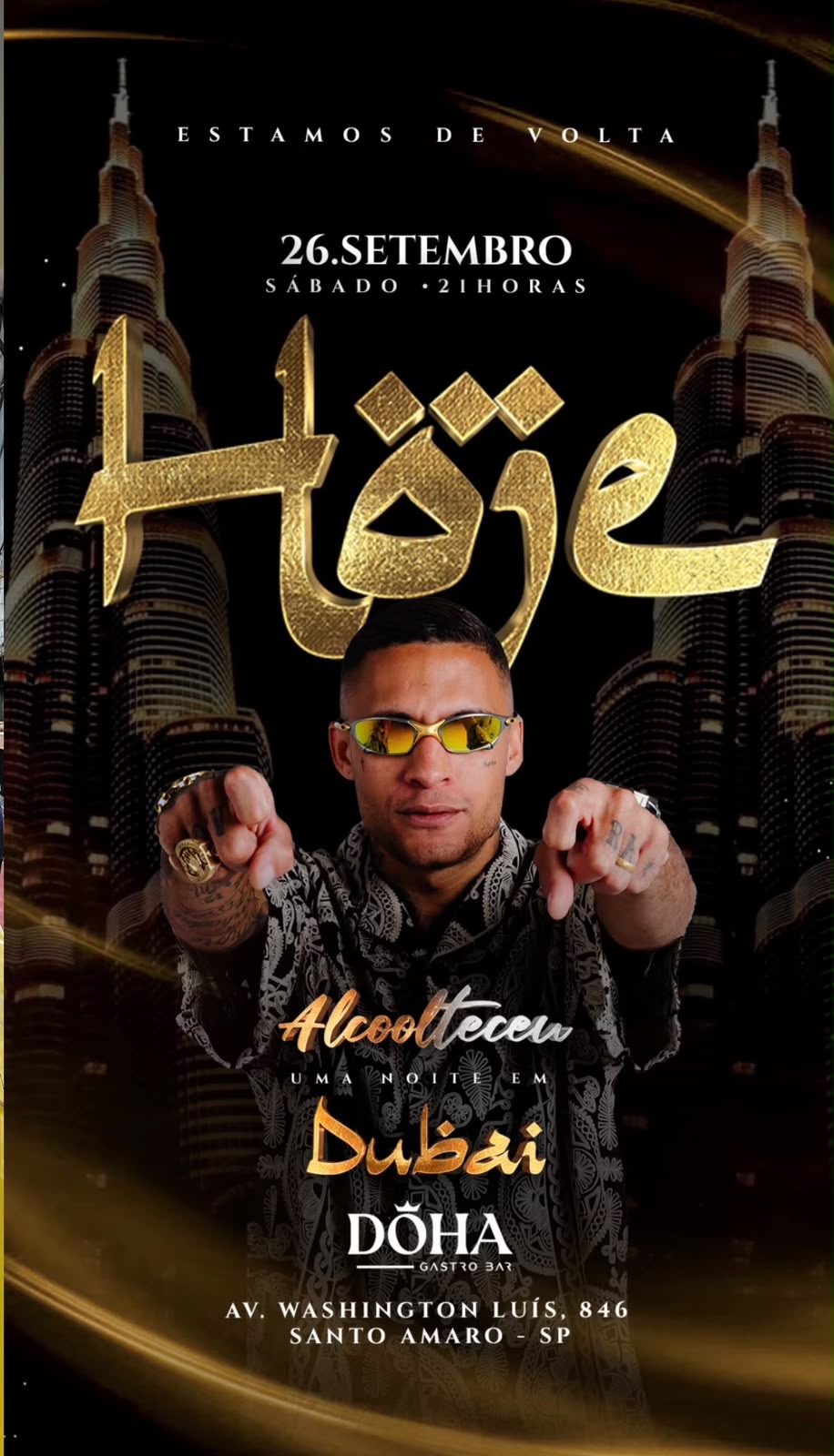 DÖHA GASTROBAR: SÁBADO 26/09 | MC KADU | ALCOOLTECEU