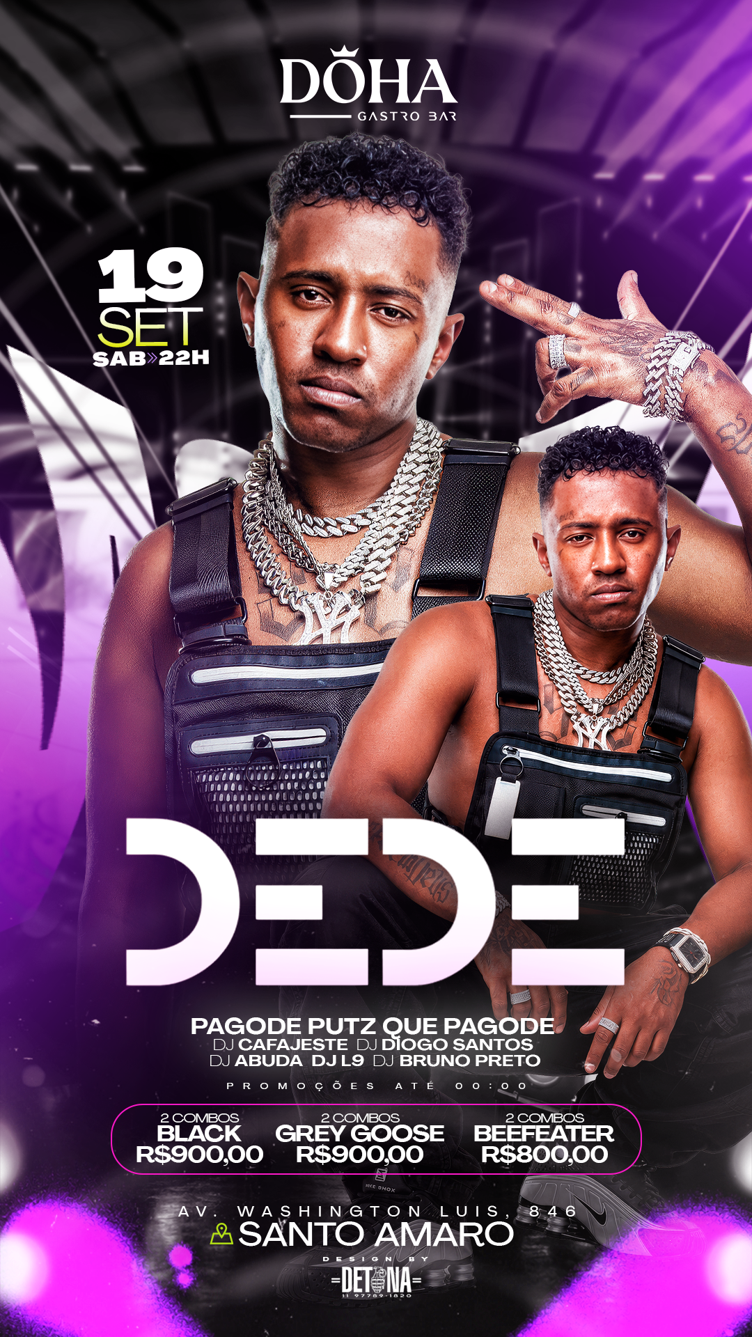 DÖHA GASTROBAR: SÁBADO 19/09 | MC DEDE