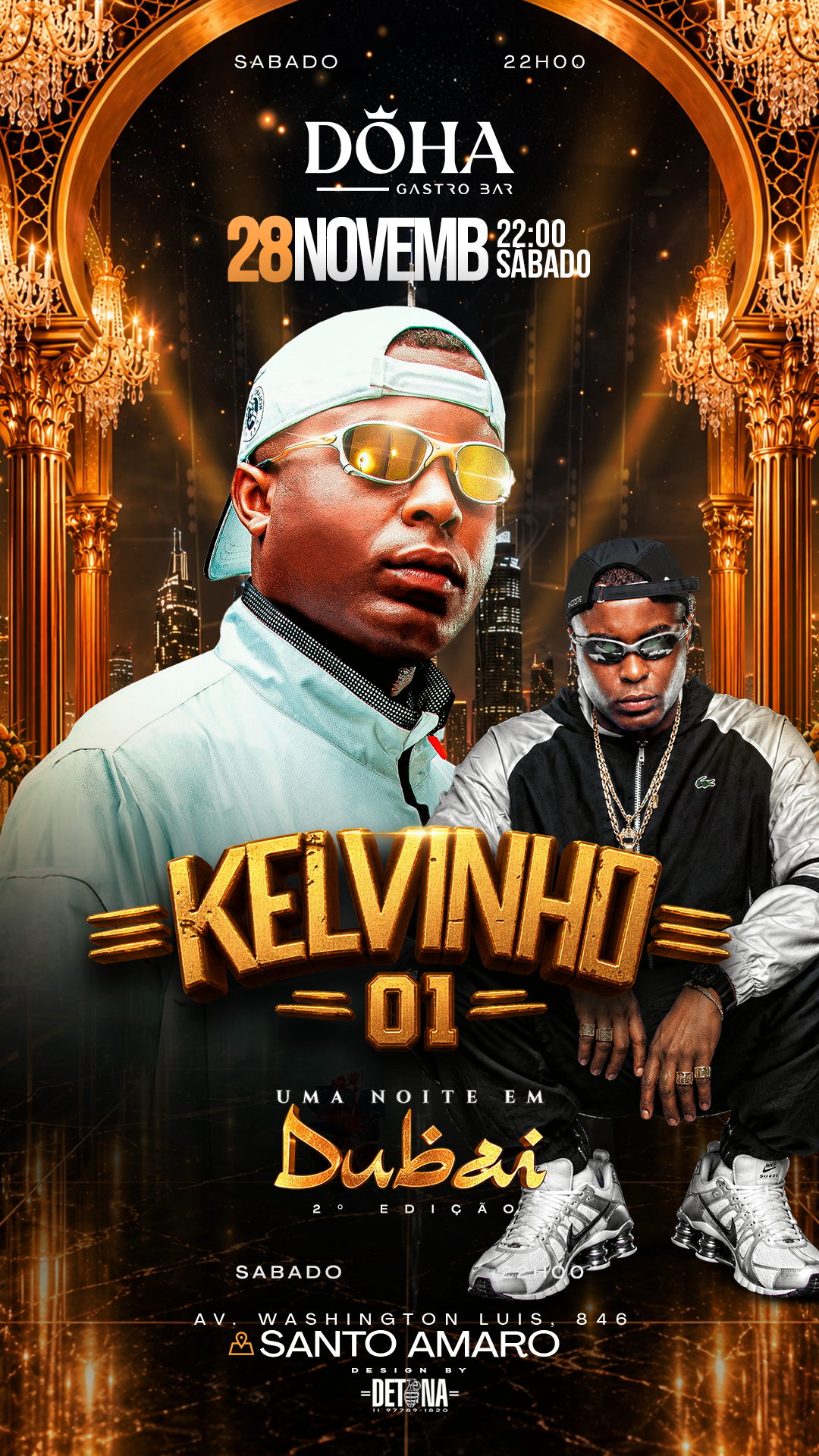 DÖHA GASTROBAR: SÁBADO 28/11| MC KELVINHO