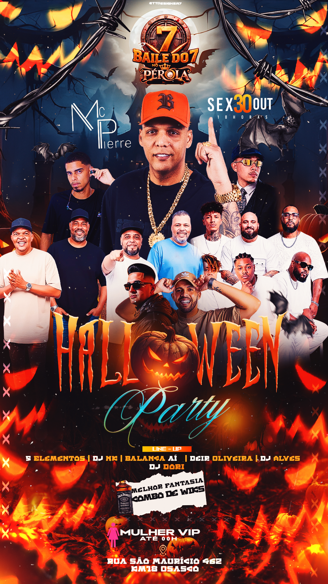 Pérola 18 Gastro Bar: BAILE DO 7 EDIÇÃO DE HALLOWEN