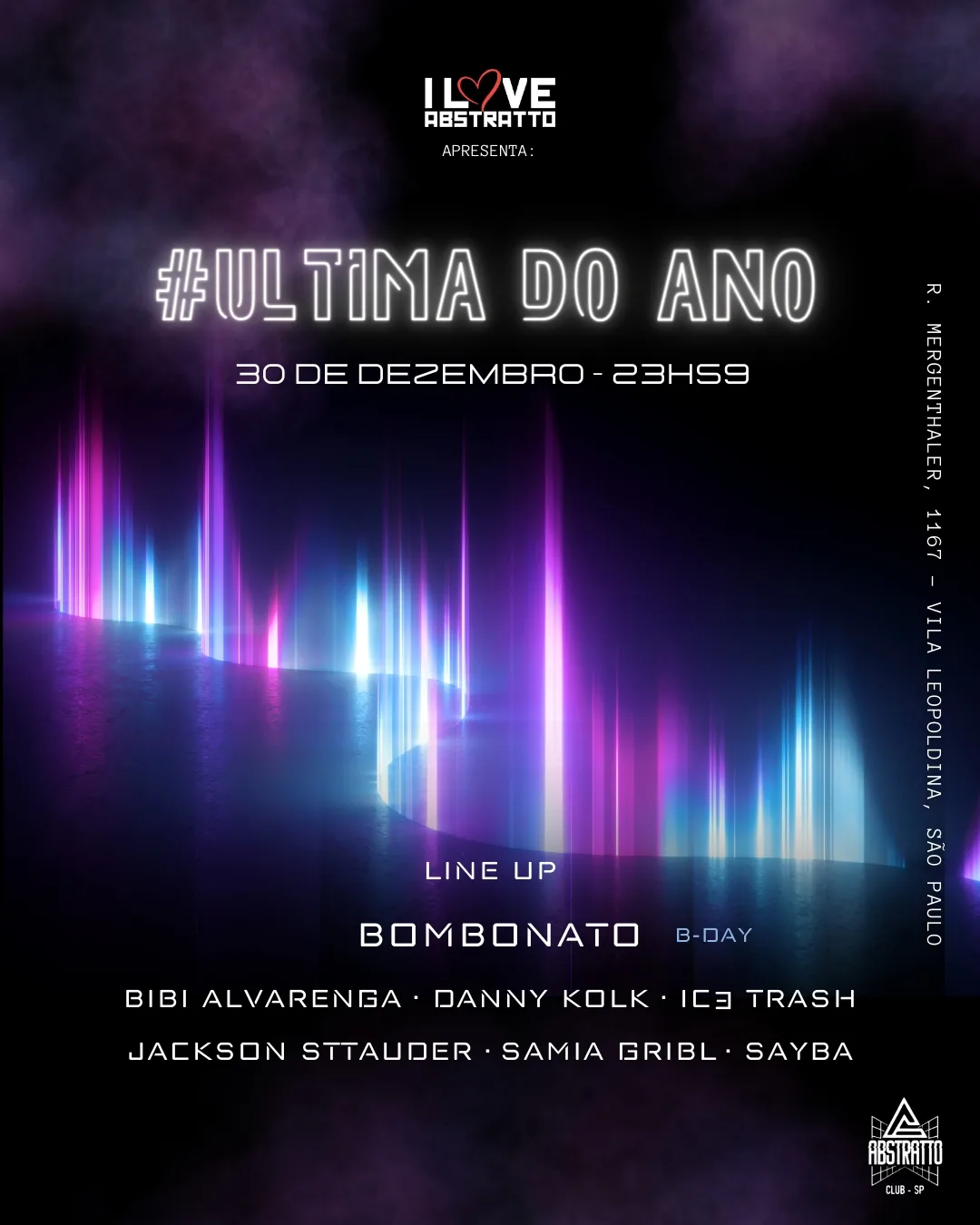 I  L❤VE  ABSTRATTO B-DAY BOMBONATO #ULTIMA DO ANO