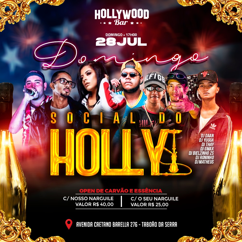 Hollywood Bar: Domingo 28/7 | Social do Holly 