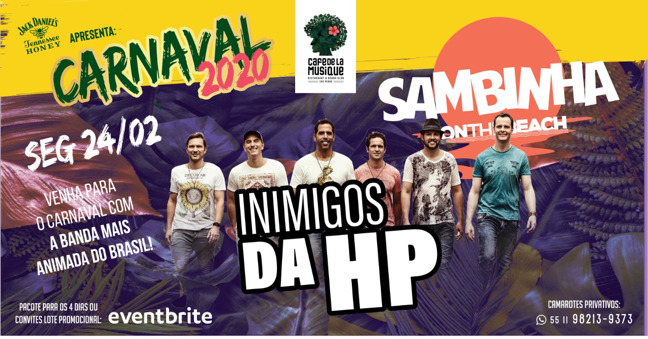 INIMIGOS DA HP no Carnaval do Café de lá Musique - Guarujá 