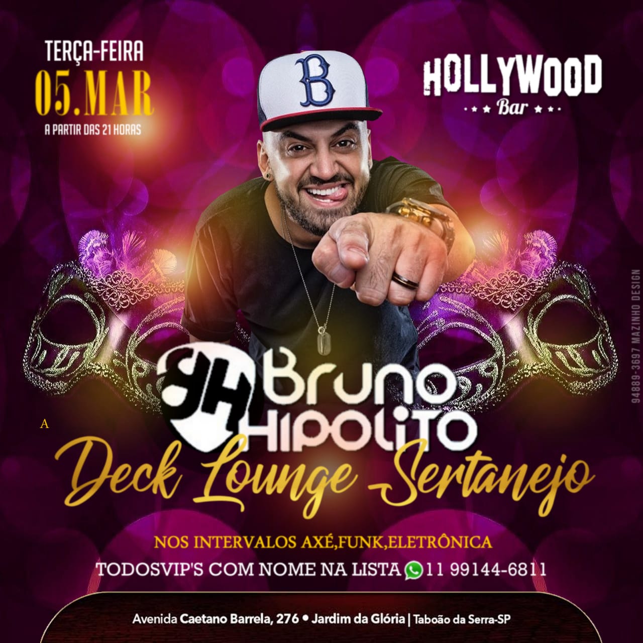 Hollywood Bar: Terça 05/03 | Deck Lounge Sertanejo