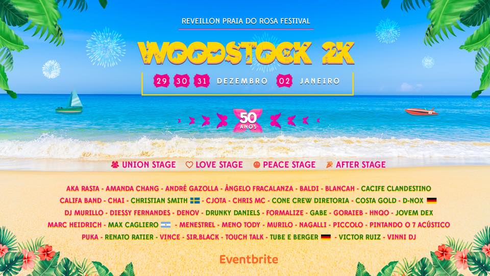 Réveillon Praia do Rosa - Woodstock 2K Festival
