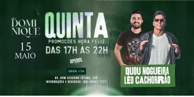 DOMINIQUE BAR: Quinta 22/05/25