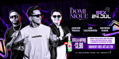 DOMINIQUE BAR: Sexta 24/07/26
