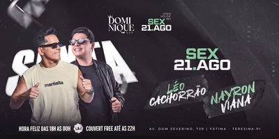 DOMINIQUE BAR: Sexta 21/08/26