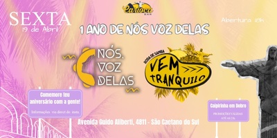 Carioca Bar: 19/04/2024 - Sexta | Nós, Voz Delas | Vem Tranquilo